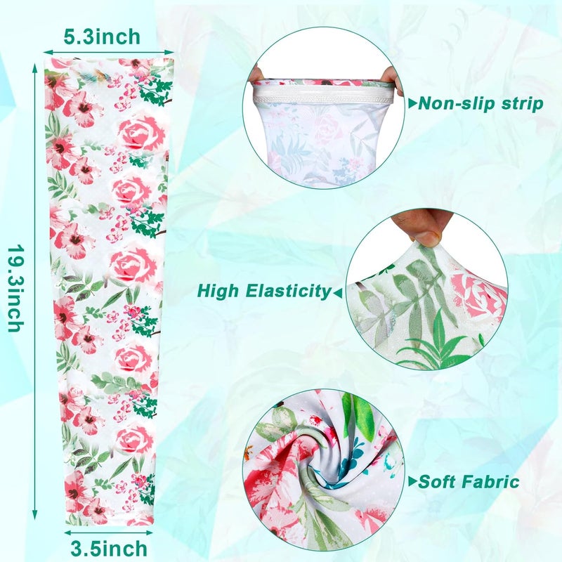 Mukum 4 Pairs Gardening Sleeves Anti-Slip Arm Protection with Thumb Hole Sun Sleeve Cooling Arm Sleeves for Women Men Outdoor - Image 4